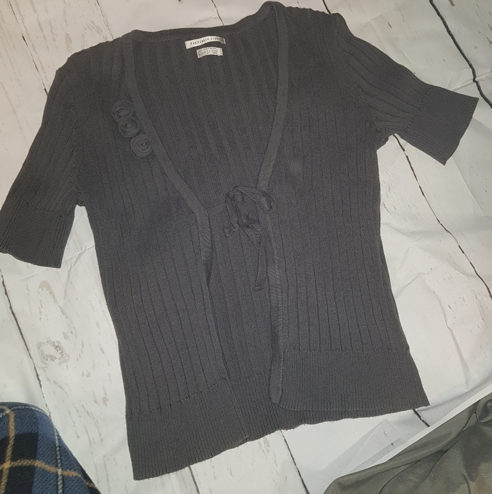 Dark blue Jacket, goes over tops